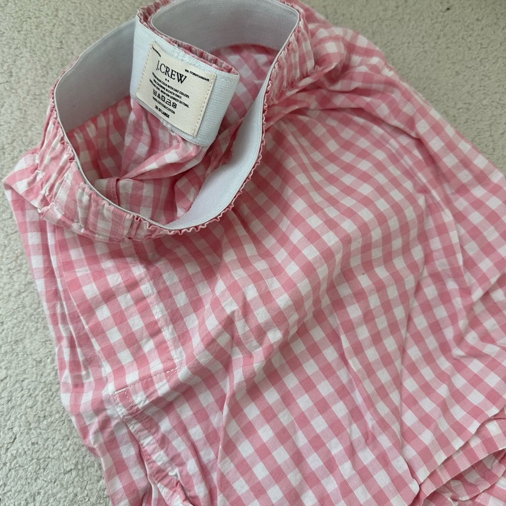 J.Crew Pink Gingham Boxer Shorts